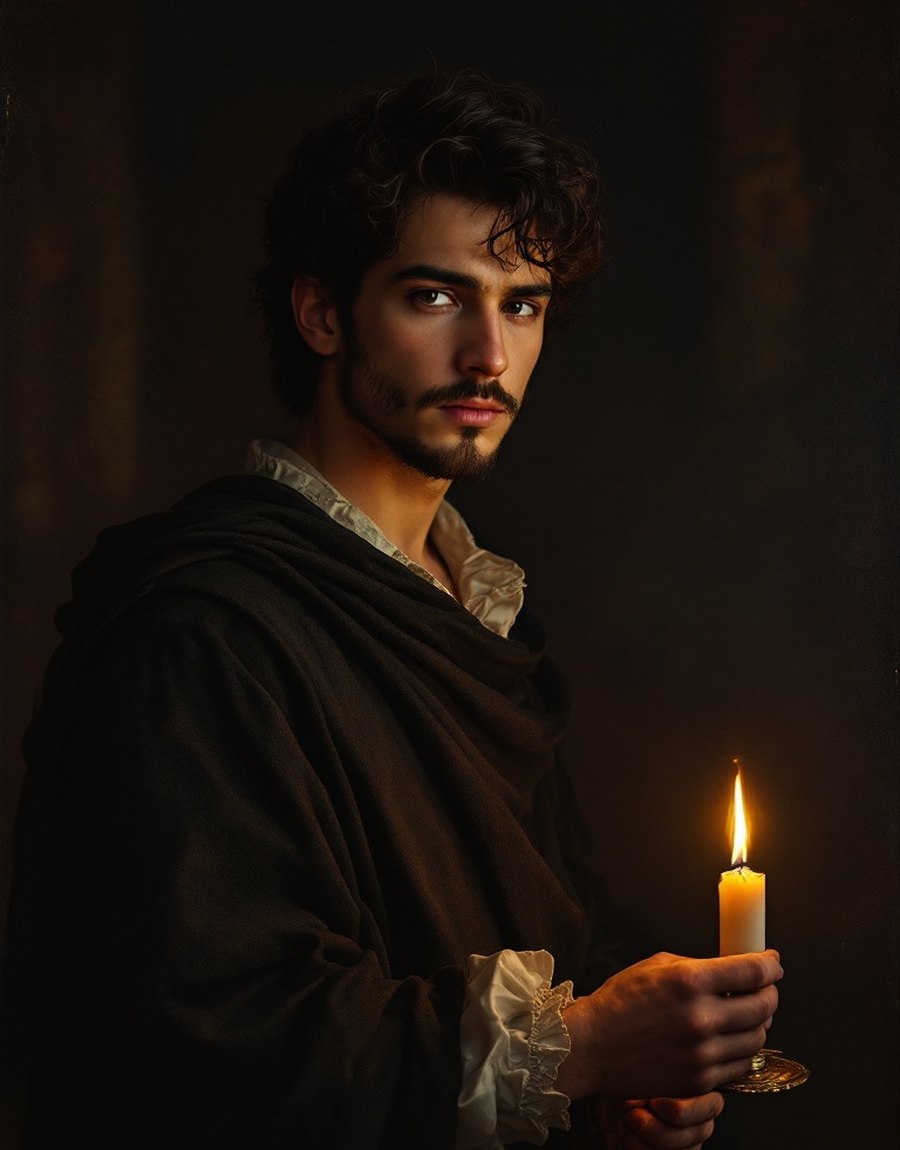 Íñigo Balboa y Aguirre, fictional AI portrait, young Spanish ward and narrator in 17th-century Madrid