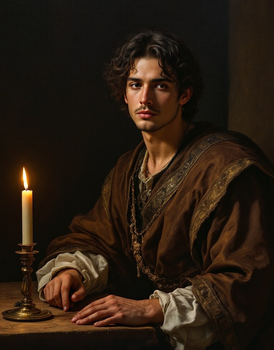 Íñigo Balboa y Aguirre — AI portrait of a young Spanish page in Golden Age costume